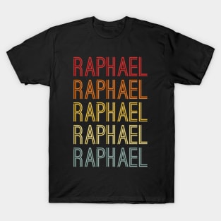 Raphael Name Vintage Retro Pattern T-Shirt